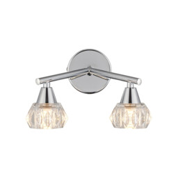 Ardice Wall Light, 2 Light G9, Polished Chrome/Clear Glass - thumbnail 1