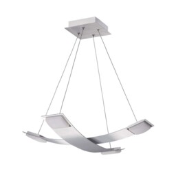 Thea Ceiling Pendant 4 Light 28W LED 3000K, 2520lm, Satin Aluminium, Frosted Acrylic - thumbnail 1