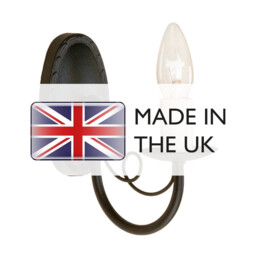 Minster 1 Light Indoor Candle Wall Light Black, E14 - thumbnail 5