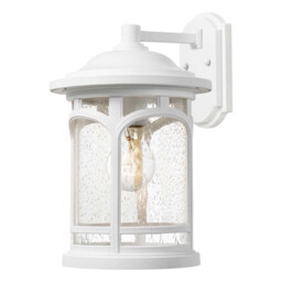 Marblehead Outdoor Small 1 Light Wall Lantern, White, IP44, E27