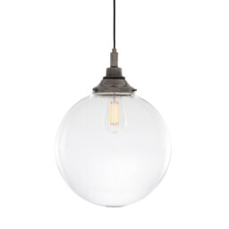 Laguna Bathroom 30cm Globe Pendant Light, Antique Silver, IP44