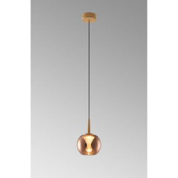 Andromeda Single Pendant, 5W LED, 3000K, 500lm, Light Gold/Copper/Frosted 3yrs Warranty - thumbnail 2