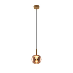 Andromeda Single Pendant, 5W LED, 3000K, 500lm, Light Gold/Copper/Frosted 3yrs Warranty - thumbnail 5