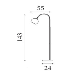 Calumn Floor Lamp Matt Black Metal - thumbnail 3