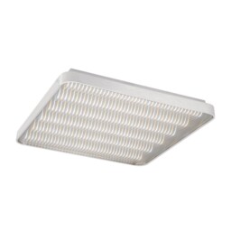 Fusion Flush Ceiling Light 58cm Square 50W LED 3000K + 6000K, 3120lm, Aluminium, Acrylic - thumbnail 1