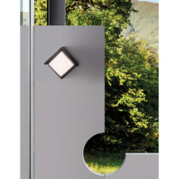 Max Outdoor Modern Wall Lamp Dark Grey ABS Clear, White Acrylic LED 12W 1385Lm 3000K IP65 - thumbnail 2