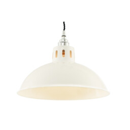 Osson Dome Pendant, White, Chrome - thumbnail 1