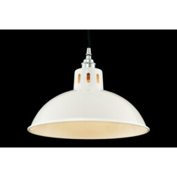Osson Dome Pendant, White, Chrome - thumbnail 2