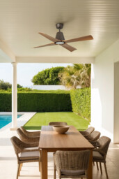 Typhoon Medium 3000K Led Brown, Wood IP44 DC Ceiling Fan 6 Speed - thumbnail 2