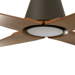 Typhoon Medium 3000K Led Brown, Wood IP44 DC Ceiling Fan 6 Speed - thumbnail 5