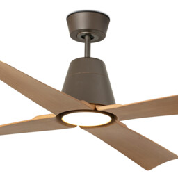 Typhoon Medium 3000K Led Brown, Wood IP44 DC Ceiling Fan 6 Speed - thumbnail 3