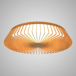 Himalaya 63cm Round Ceiling (Light Only), 80W LED, 2700-5000K Tuneable White, 3500lm, Remote Control, Wood, 3yrs Warranty - thumbnail 2