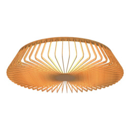 Himalaya 63cm Round Ceiling (Light Only), 80W LED, 2700-5000K Tuneable White, 3500lm, Remote Control, Wood, 3yrs Warranty - thumbnail 1