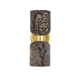 Sakura Wall Light Black Clay, Satin Brass - thumbnail 1