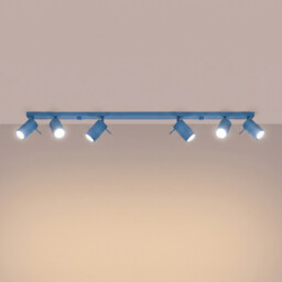 Ring Ceiling Spotlight Bar Blue 6x GU10 - thumbnail 3