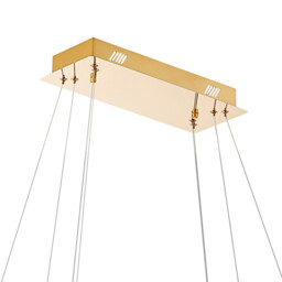 Bano Rectangular 2 Tier Dimmable Pendant 65W LED, 4000K, 5500lm, French Gold / Crystal Chain, 3yrs Warranty - thumbnail 3