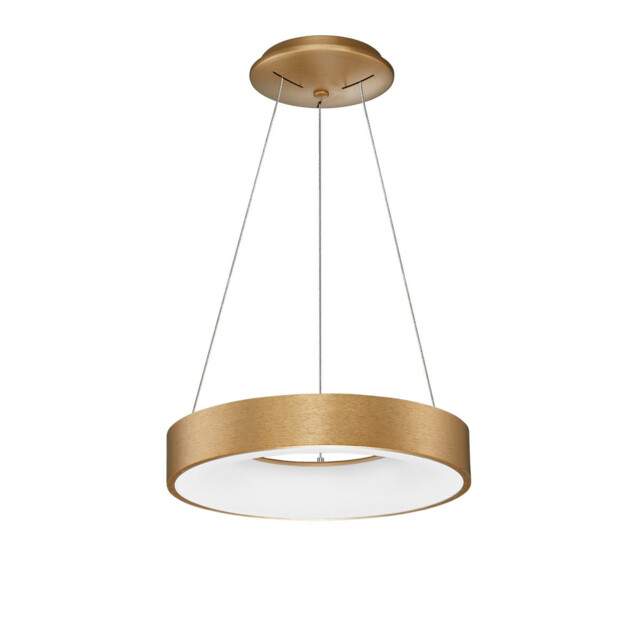 Rando Thin 38cm Integrated LED Pendant Ceiling Light Brushed Golden Aluminium LED 30W 1950Lm 3000K - image 1