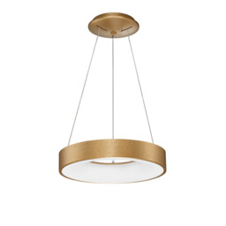 Rando Thin 38cm Integrated LED Pendant Ceiling Light Brushed Golden Aluminium LED 30W 1950Lm 3000K - thumbnail 1