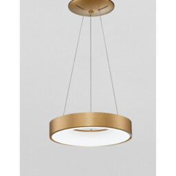 Rando Thin 38cm Integrated LED Pendant Ceiling Light Brushed Golden Aluminium LED 30W 1950Lm 3000K - thumbnail 5