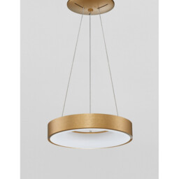 Rando Thin 38cm Integrated LED Pendant Ceiling Light Brushed Golden Aluminium LED 30W 1950Lm 3000K - thumbnail 3