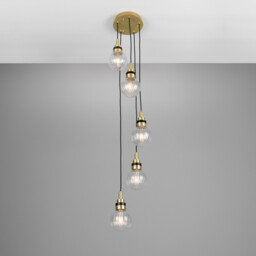 Seoul Outdoor 5 Light, Satin Brass, Prismatic Globe, IP65 - thumbnail 3
