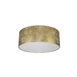 Baymont White 5 Light E27 Universal Flush Ceiling Fixture With 60cm x 22cm Gold Leaf With White Lining Shade - thumbnail 5