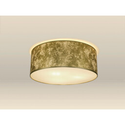 Baymont White 5 Light E27 Universal Flush Ceiling Fixture With 60cm x 22cm Gold Leaf With White Lining Shade - thumbnail 2