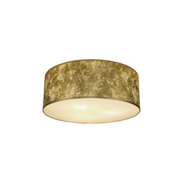 Baymont White 5 Light E27 Universal Flush Ceiling Fixture With 60cm x 22cm Gold Leaf With White Lining Shade - thumbnail 1