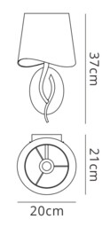 Ninette Wall Lamp Switched 1 Light E14, Polished Chrome with Ivory White Shade - thumbnail 2