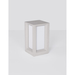 Castro Outdoor Pedestal Light White Sandstone LED E27 IP65 - thumbnail 3