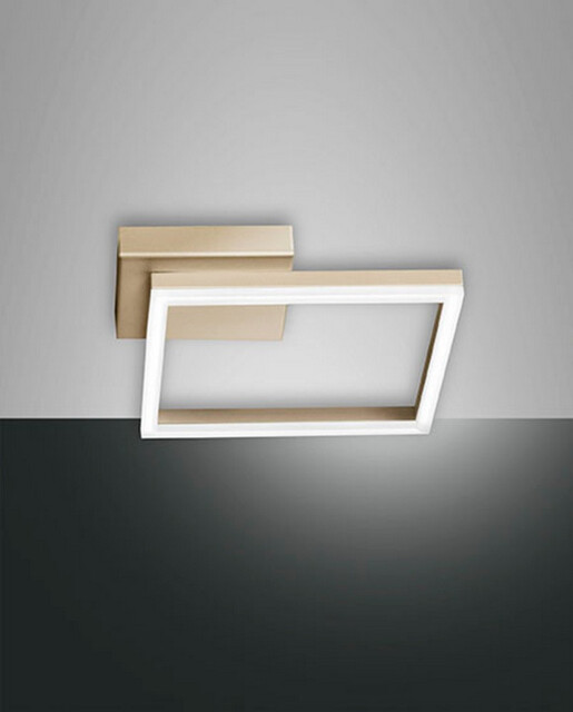 Bard Integrated LED Semi Flush Light Gold Matt Glass