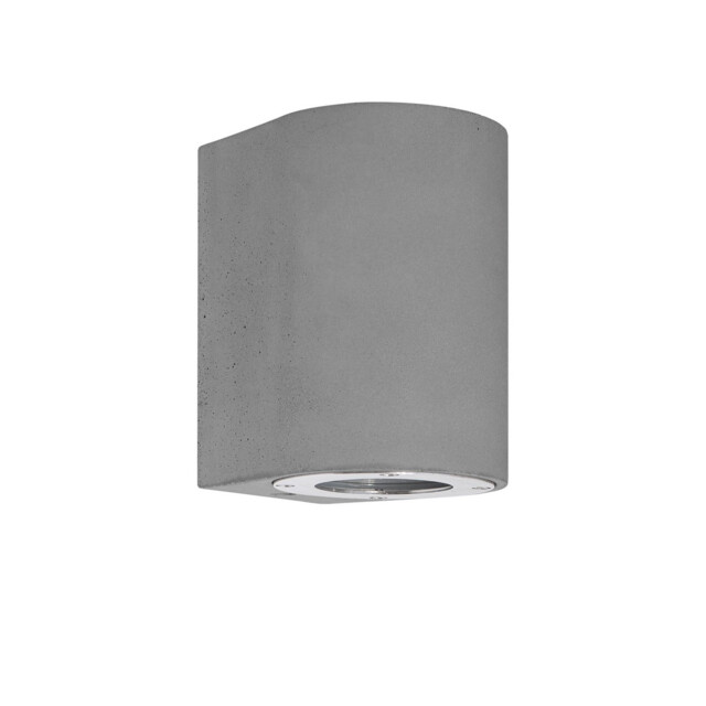 Lido Outdoor Down Wall Lamp Grey Concrete Glass LED GU10 1x7W IP65 - image 1