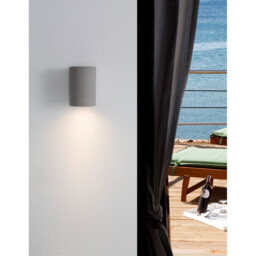 Lido Outdoor Down Wall Lamp Grey Concrete Glass LED GU10 1x7W IP65 - thumbnail 2