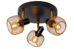 Maren Retro Ceiling Spotlight - Ø 37cm - 3xE14 - Matt Gold, Brass