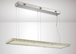 Amelia Ceiling Pendant 68W 6120lm LED C, W Remote 3000, 6000K Stainless Steel, Crystal - thumbnail 2