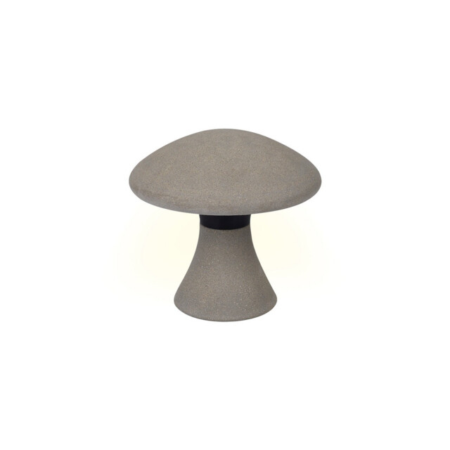 Taos Small Mushroom Bollard, 6.5W LED, 3000K, 490lm, IP65, Dark Grey Cement, 3yrs Warranty - image 1