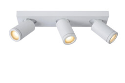 Taylor Modern Ceiling Spotlight Bar Bathroom - LED Dim to warm - GU10 - 3x5W 2200K/3000K - IP44 - White