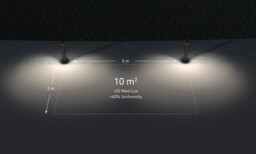 Rek Outdoor Bollard 93.3cm Urban Grey LED 40W 3000K IP66 Dali Dimmming - thumbnail 3