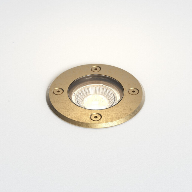Gramos Outdoor Round Coastal Recessed Ground Light Solid Brass - image 1
