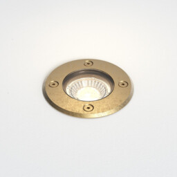 Gramos Outdoor Round Coastal Recessed Ground Light Solid Brass