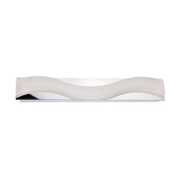 Ola Wall Lamp 7W LED Large Wave 3000K IP44, 630lm, Polished Chrome/Frosted Acrylic - thumbnail 1