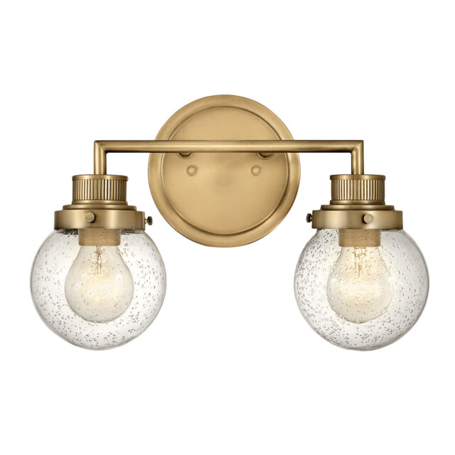 Hinkley Poppy Bathroom Wall Lamp Heritage Brass, IP44 - image 1
