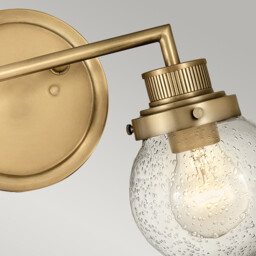 Hinkley Poppy Bathroom Wall Lamp Heritage Brass, IP44 - thumbnail 3