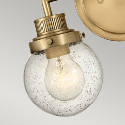 Hinkley Poppy Bathroom Wall Lamp Heritage Brass, IP44 - thumbnail 5