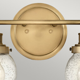 Hinkley Poppy Bathroom Wall Lamp Heritage Brass, IP44 - thumbnail 2