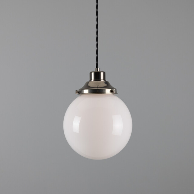 Gentry 20cm Globe Pendant, Antique Silver - image 1