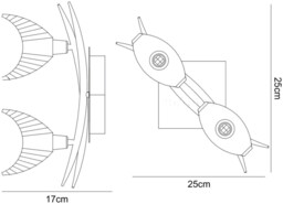 Eclipse Wall Lamp Switched 2 Light G9, Polished Chrome - thumbnail 2