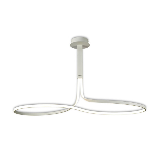 Nur Blanco XL Rectangular Semi Flush 50W LED 4000K, 3900lm, Dimmable, White/Frosted Acrylic, 3yrs Warranty - image 1