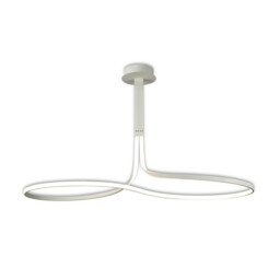 Nur Blanco XL Rectangular Semi Flush 50W LED 4000K, 3900lm, Dimmable, White/Frosted Acrylic, 3yrs Warranty - thumbnail 1