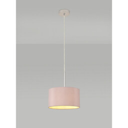 Baymont Polished Chrome E27 Universal Single Pendant With 30cm x 17cm Dual Faux Silk Shade, Taupe/Halo Gold - thumbnail 2